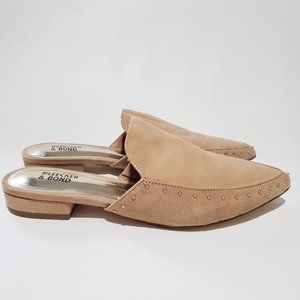 Bleecker & Bond Suede Studded Mules Size 8M
